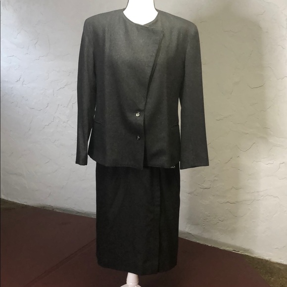 Dark Grey in color, PAT BARRIE LTD, 2-pc skirt set - Picture 1 of 5